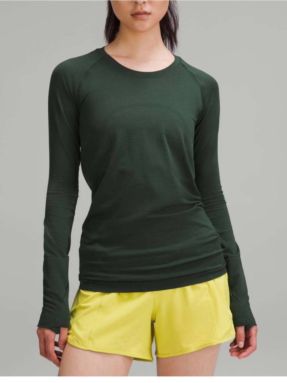 Lululemon swiftly tech long sleeve shirt 2.0 “ hip length /legacy green